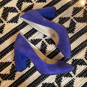 DSW Blue suede heels